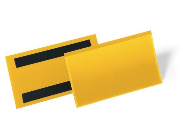Tasche per identificazione a fissaggio magnetico DURABLE 163x81,5 mm giallo Conf. 50 pz - 1742-04