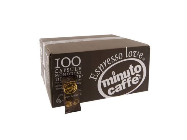CaffŠ in capsule compatibili Nespresso Minuto caffŠ Espresso love3 100% arabica cartone 100 pezzi - 01311
