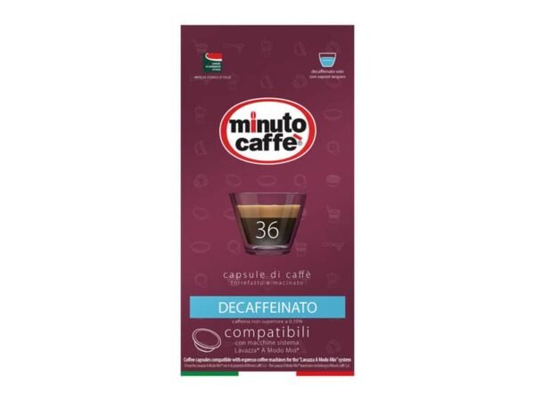 CaffŠ in capsule compatibili A Modo Mio Minuto caffŠ Espresso love4 decaffeinato - astuccio 36 pezzi - 02859