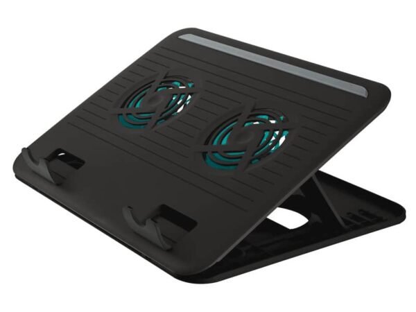 Supporto per Notebook Trust Cyclone Cooling con 2 ventole di raffreddamento nero - 17866