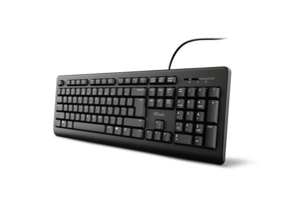 Tastiera con cavo Trust TK-150 Silent cavo 1,8 m USB A 2.0 - design resistente ai liquidi nero - 23981