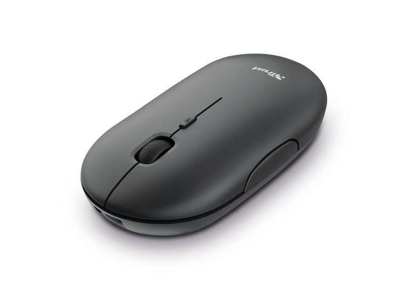 Mouse ultrasottile wireless ricaricabile Trust Puck h. 2,7 cm – ricevitore USB A 2.0 nero – 24059