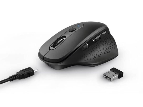 Mouse ergonomico ricaricabile wireless Trust OZAA ricevitore USB A 2.0 - portata 10 m - nero - 23812