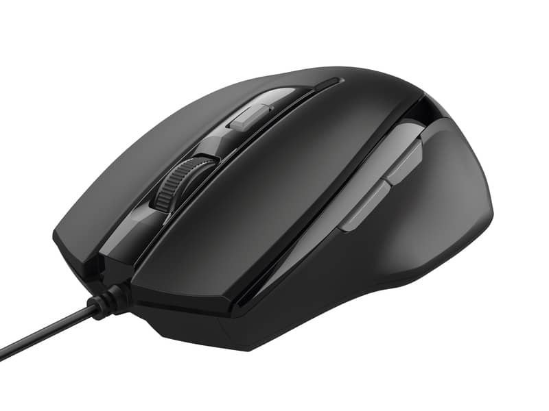 Mouse con filo Trust Voca Comfort 800-2400 dpi USB 2.0 nero – cavo 160 cm 23650