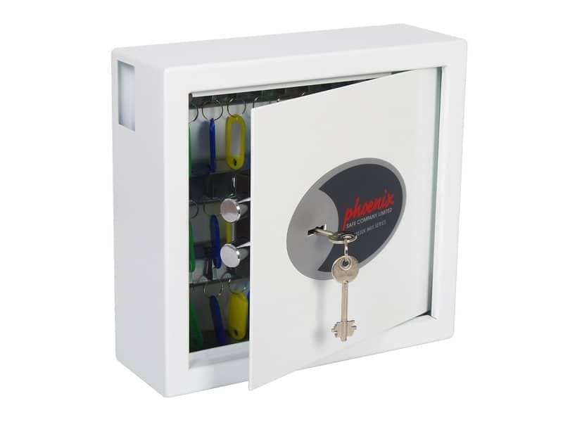 Cassaforte portachiavi 30 ganci Security Italia Cygnus bianco serratura a chiave bianco – KS0031K
