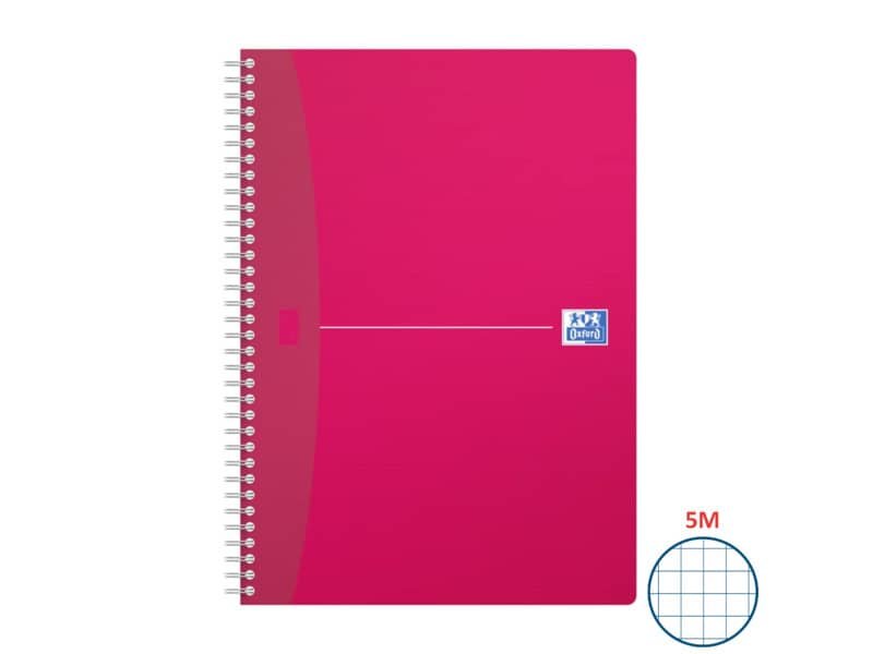Quaderno spiralato OXFORD Office My Colours Maxi A4 assortiti quadretti 5 mm 100101864