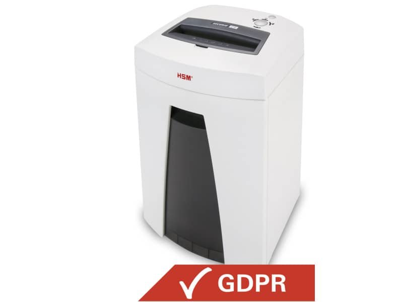 Distruggidocumenti uso moderato HSM SECURIO – C18 – P-4 – 25 L taglio a frammenti 3,9×30 mm – bianco – 1913121