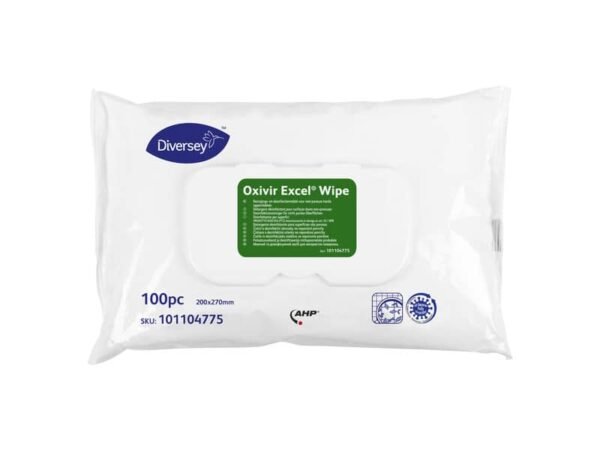 Salviette detergenti disinfettanti per superfici Diversey Oxivir Excel Wipes - Conf. 100 salviette - 101105056