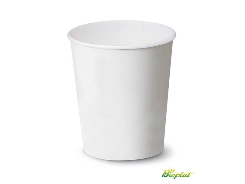 Bicchiere 3 oz (85 ml) in cartoncino Bio Scatolificio del Garda bianco Conf. 50 pezzi – 300-00