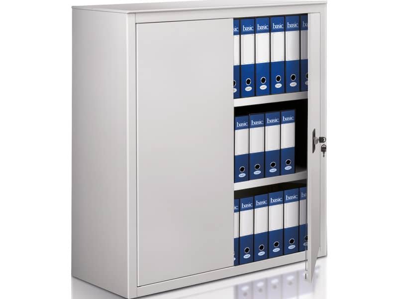 Armadio in metallo a porte battenti A-210 – 100x45x116 cm Tecnical 2 grigio