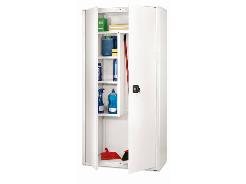 Armadio multiuso a porte battenti Tecnical 2 BA-90-TRA – con divisore verticale 90x41x181,5 cm bianco