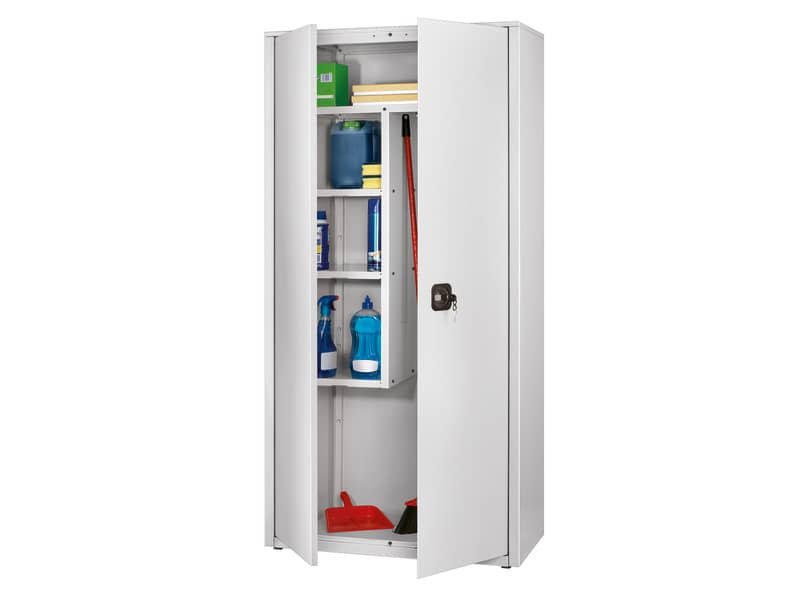 Armadio multiuso a porte battenti Tecnical 2 BA-90-TRA – con divisore verticale 90x41x181,5 cm grigio
