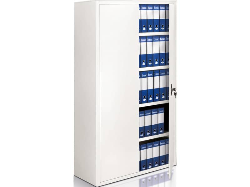 Armadio in metallo a porte battenti 610 – 100x45x200 cm Tecnical 2 bianco