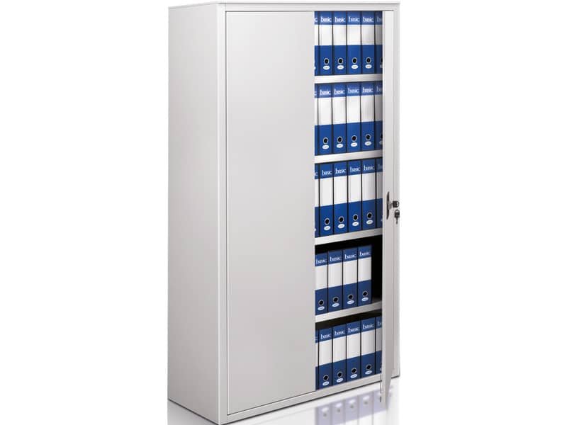 Armadio in metallo a porte battenti 610 – 100x45x200 cm Tecnical 2 grigio