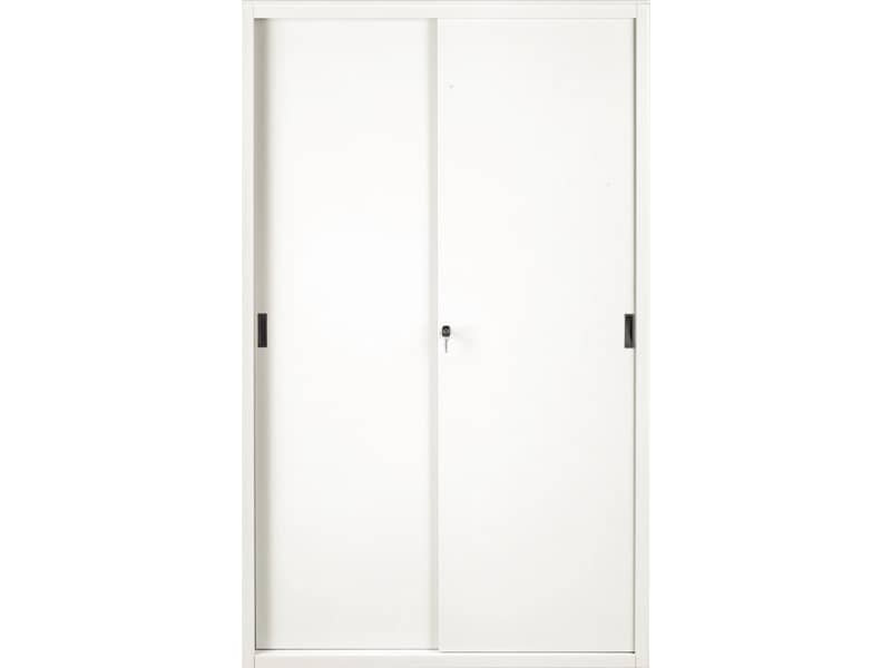 Armadio in metallo a porte scorrevoli 612 – 120x45x200 cm Tecnical 2 bianco