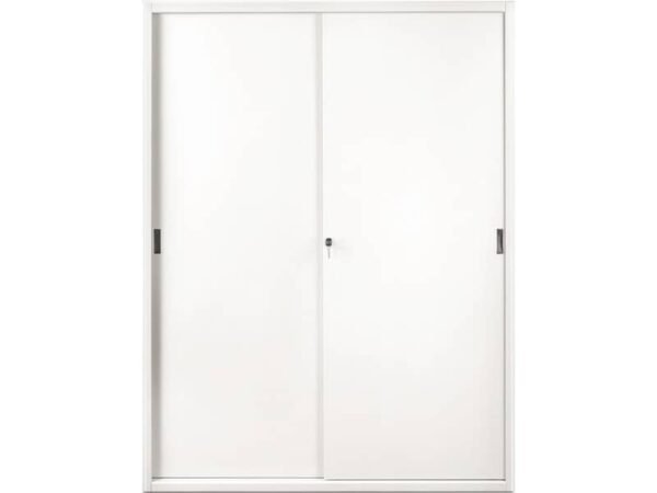Armadio in metallo a porte scorrevoli 615 - 150x45x200 cm Tecnical 2 bianco