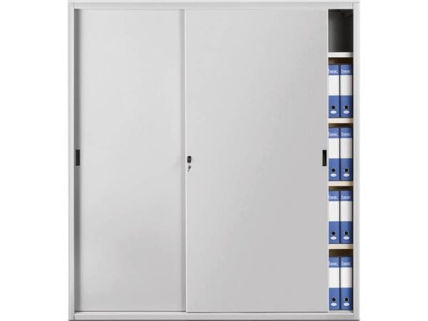 Armadio in metallo a porte scorrevoli 618 - 180x45x200 cm Tecnical 2 grigio