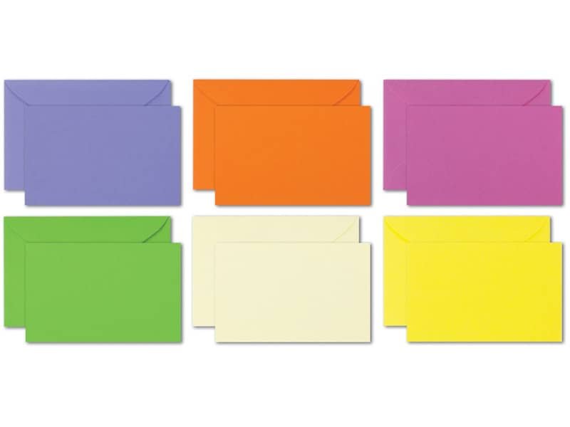 Biglietti con bustaÿEllebi-Sadoch Capri formato 9 – 9×14 cm – colori forti assortiti – Conf. 100 pezzi – 8320