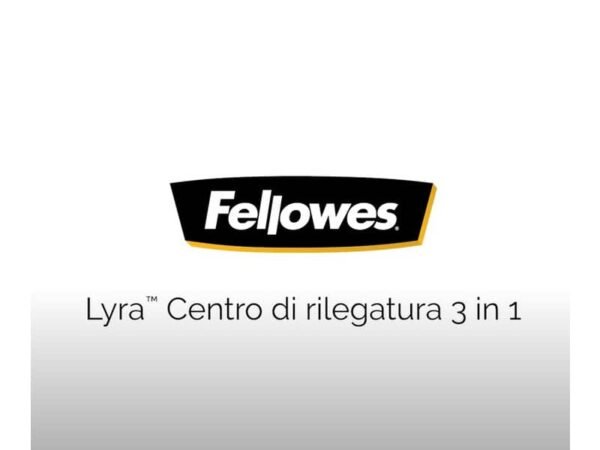 Rilegatrice 3 in 1 Fellowes Lyra a dorsi plastici, pinzatrice e perforatrice 2/4 fori bianco - FW5603101