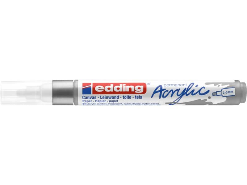 Marcatore acrilico Edding 5100 – punta tonda 2-3 mm tratto medio – argento – E-5100 923