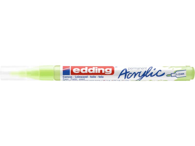 Marcatore acrilico Edding 5300  – punta tonda 1-2 mm tratto fine – verde pastello – E-5300 917