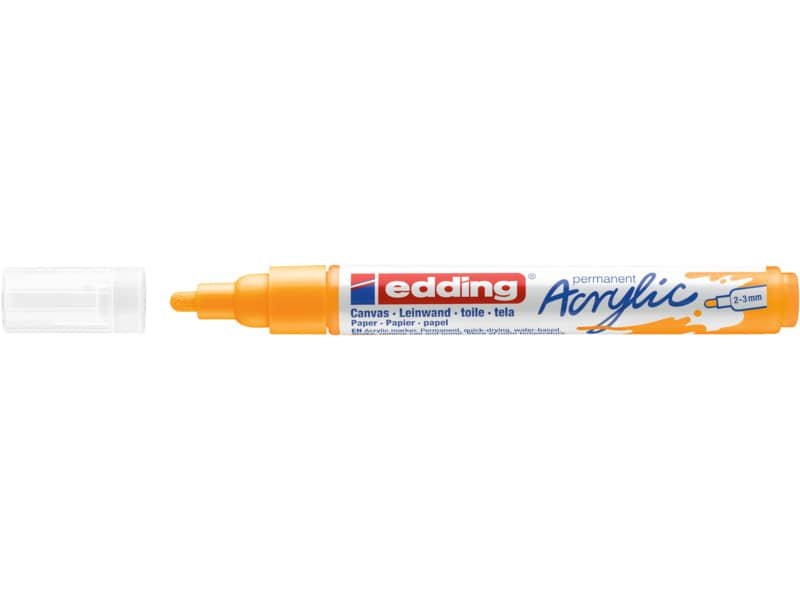Marcatore acrilico Edding 5100 – punta tonda 2-3 mm tratto medio – giallo-sole -E-5100 906