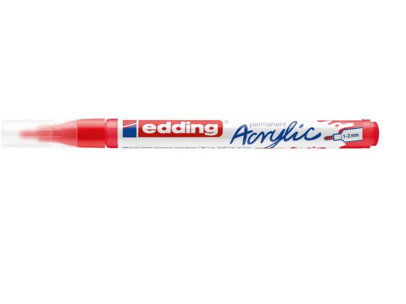 Marcatore acrilico Edding 5300  – punta tonda 1-2 mm tratto fine – rosso-traffico – E-5300 902