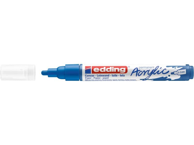 Marcatore acrilico Edding 5100 – punta tonda 2-3 mm tratto medio – blu-genziana – E-5100 903