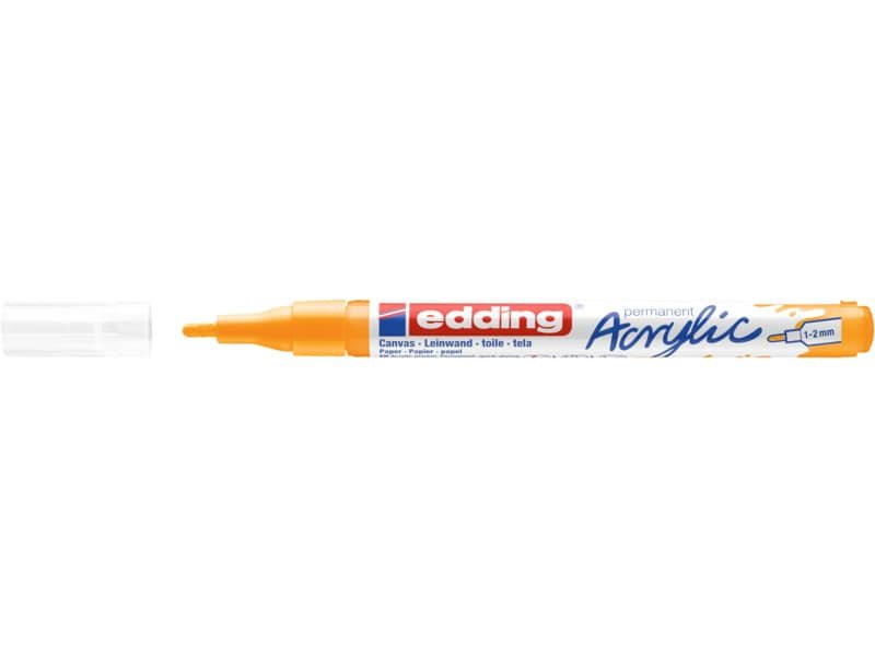 Marcatore acrilico Edding 5300  – punta tonda 1-2 mm tratto fine – giallo-sole -E-5300 906