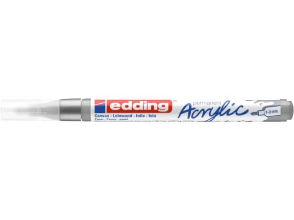 Marcatore acrilico Edding 5300  - punta tonda 1-2 mm tratto fine - argento - E-5300 923