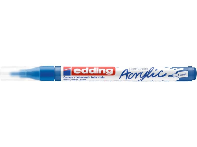 Marcatore acrilico Edding 5300  – punta tonda 1-2 mm tratto fine – blu-genziana – E-5300 903
