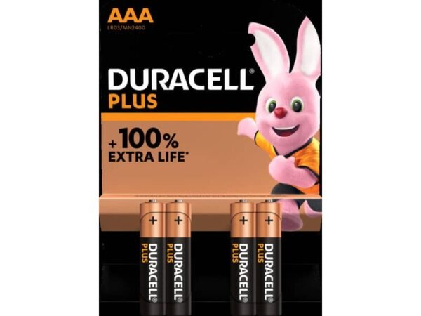 Batterie alcaline Duracell Plus100 Ministilo AAA - MN2400 - blister da 4 - DU0201