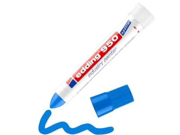 Marcatore a cera edding 950 punta conica 10 mm blu E-950 003