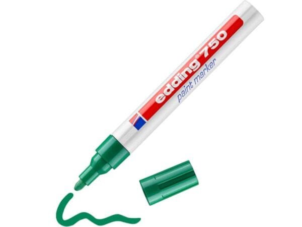 Marcatore a vernice edding 750 punta conica 2-4 mm verde E-750 004