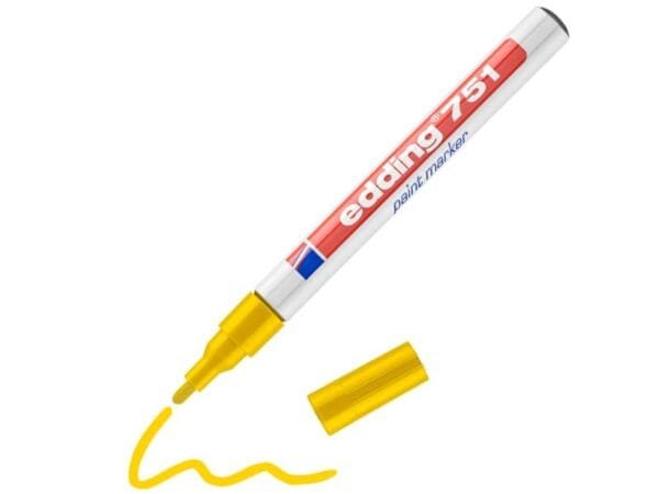 Marcatore a vernice edding 751 punta conica 1-2 mm giallo E-751 005