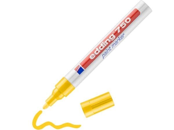 Marcatore a vernice edding 750 punta conica 2-4 mm giallo E-750 005