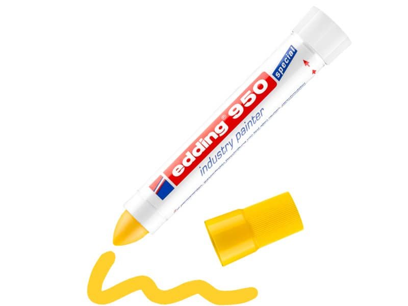 Marcatore a cera edding 950 punta conica 10 mm giallo E-950 005