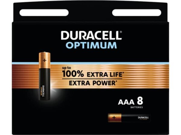 Batteria alcaline Duracell Optimum Ministilo AAA - MN2400 mAh - blister da 8 - DU0036-05000394137721