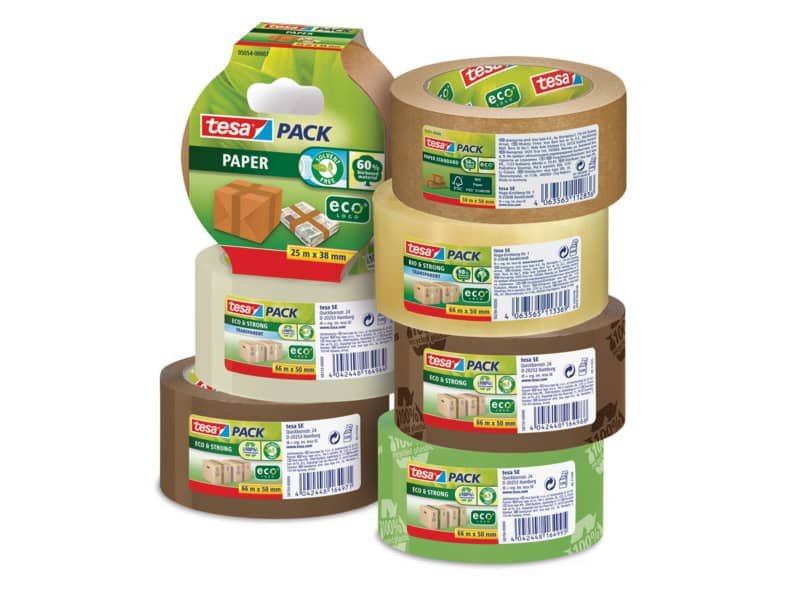 Nastro da imballaggio tesapack Paper Standard ecoLogo marrone 50 mm x 50 m – 58291-00000-00