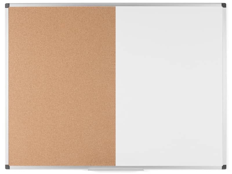 Pannelli Bi-office Maya combinata sughero/acciaio 90×60 cm. bianco XA0303170