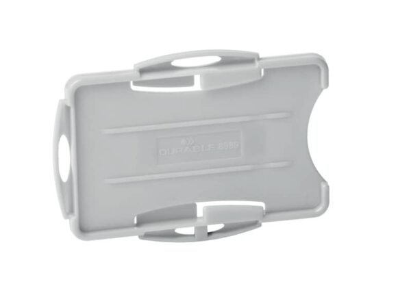 Portabadge ECO Grigio - formato inserto 87x54 mm - Conf. 10 pz DURABLE 2 tessere 8989-10