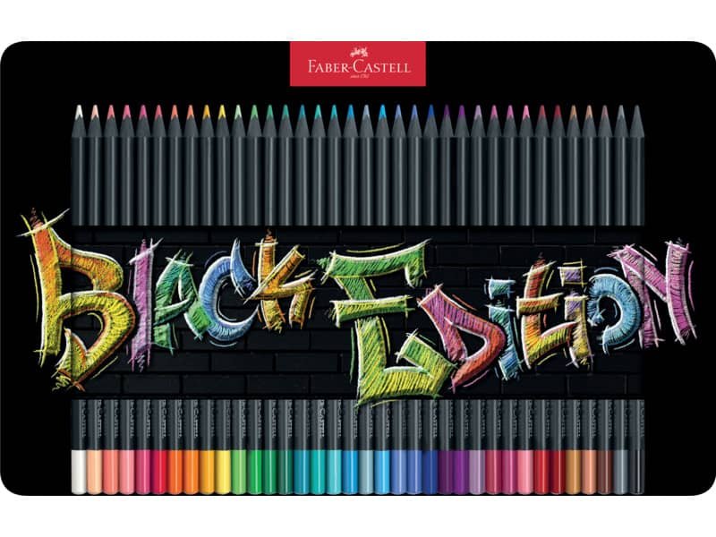 Matite colorate Faber Castell black edition colori assortiti – conf. 36 pezzi  – 116437