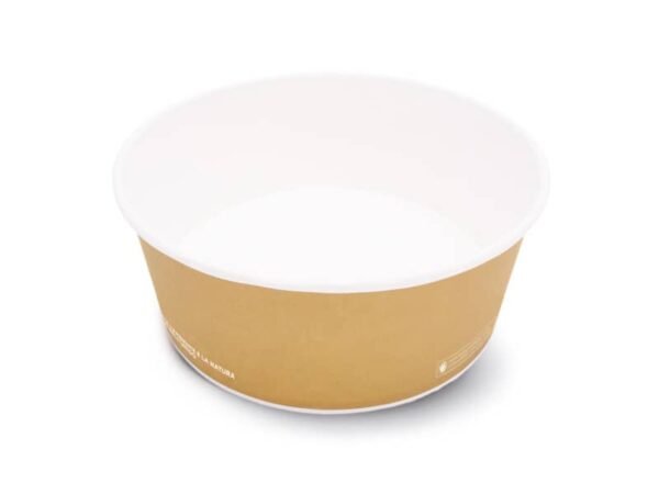 Contenitore Fast Food Scatolificio del Garda S120 Biopol laminato Biopolimero 185xH.66 mm avana cf. 40 pezzi S120-65