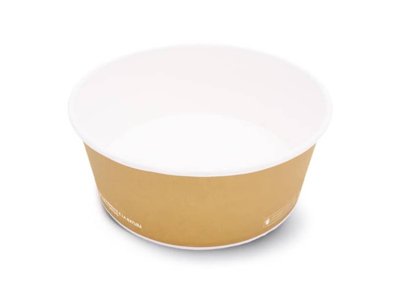 Contenitore Fast Food Scatolificio del Garda S120 Biopol laminato Biopolimero 185xH.66 mm avana cf. 40 pezzi S120-65