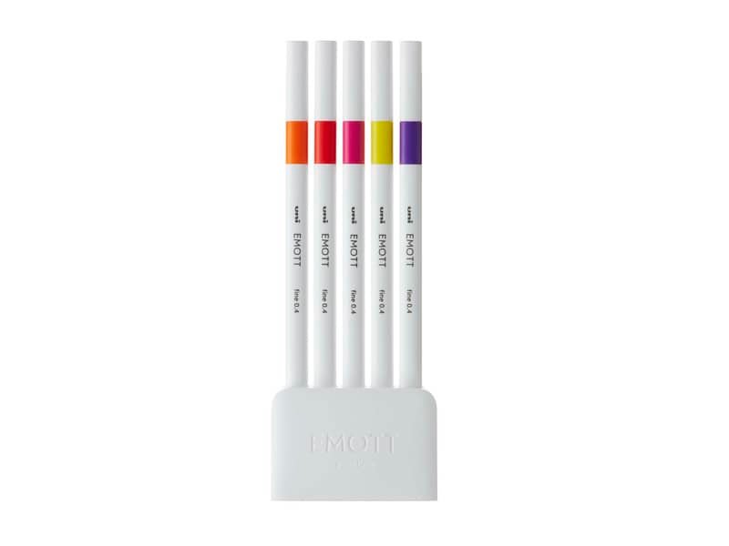 Fineliner Uni Emott  – 0,4 mm – passion color conf. 5 pezzi – M PEM-SY 5C 2