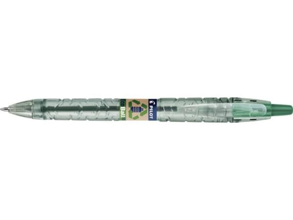 Penna a sfera a scatto Pilot ecoball B2P ricaricabile - punta 1 mm - inchiostro a base d'olio - verde - 040179