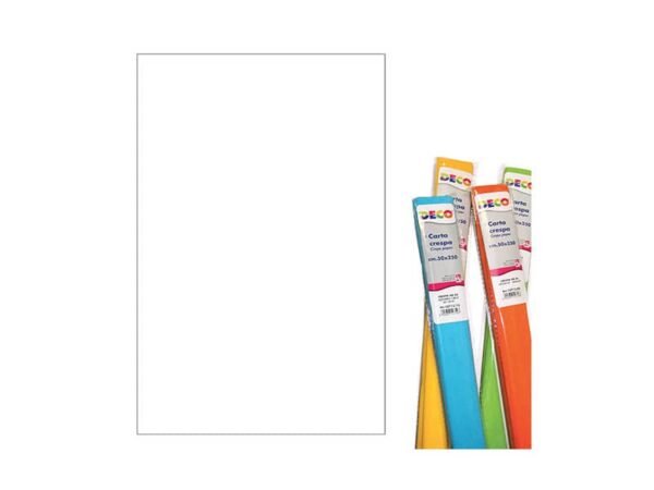 Rotolo di Carta crespa - 50x250 cm - 40 g/mý Deco bianco 10713/01