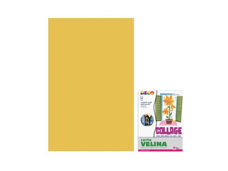 Carta velina 50×76 cm – busta 24 fogli – 20 g/mý Deco oro 05322