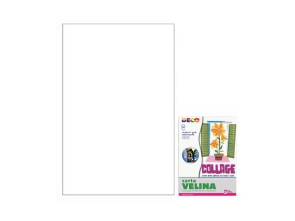 Carta velina 50x76 cm - busta 24 fogli - 20 g/mý Deco bianco 05310