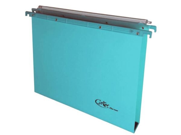 Cartelle sospese orizzontali per cassetti Joker interasse 39 cm - fondo a U 3 cm blu - confezione 25 pezzi